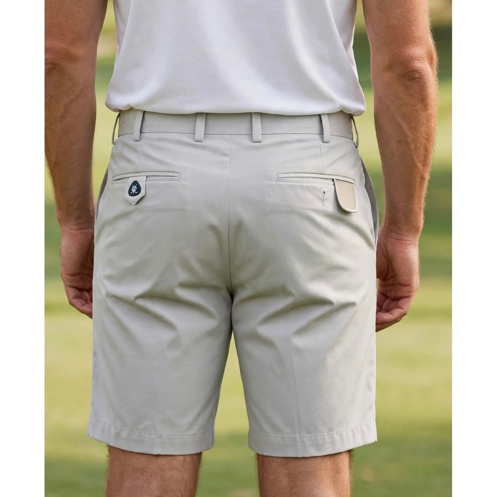 Brooks Brothers Golf Chino Shorts St Andrews Tan Beige 38 Preppy Glove Tab Patch